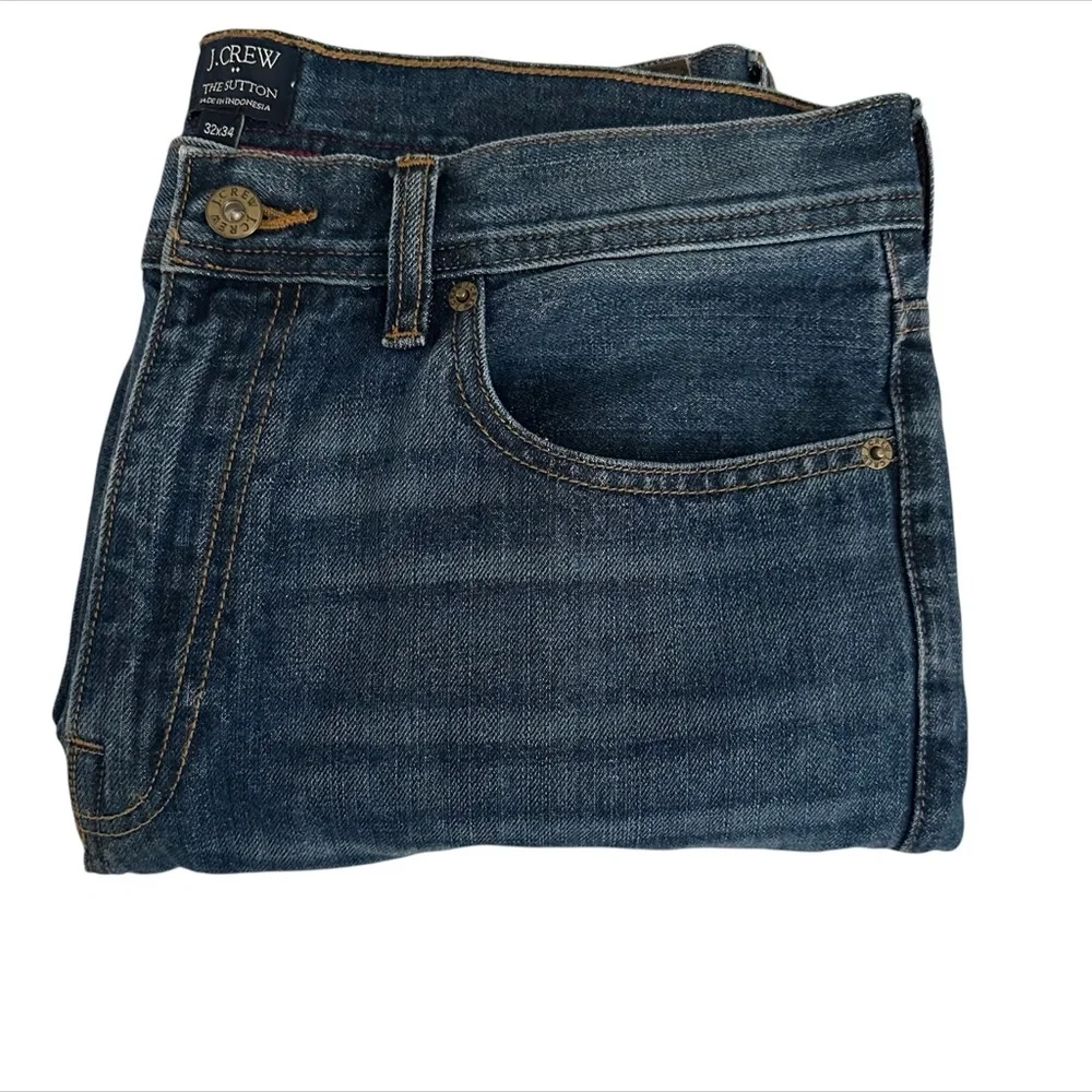 J. Crew Sutton Straight-Fit Jean in Dark Wash Size 32 x 34